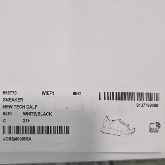 Alexander McQueen Oversized White Sneakers - Picture 8 of 10